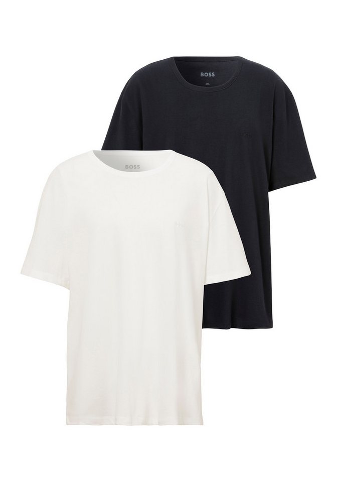 BOSS Rundhalsshirt B-TShirtRN 2P Comfor (Packung, 2-tlg., 2er-Pack) mit tonalen Logo von BOSS