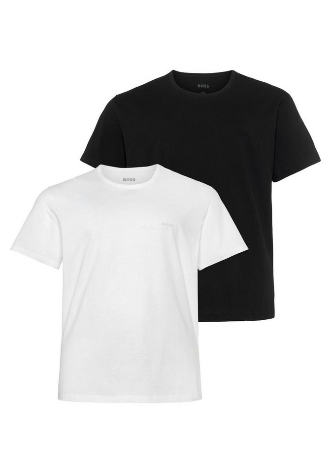 BOSS Rundhalsshirt B-TShirtRN 2P Comfor (Packung, 2-tlg., 2er-Pack) mit tonalen Logo von BOSS