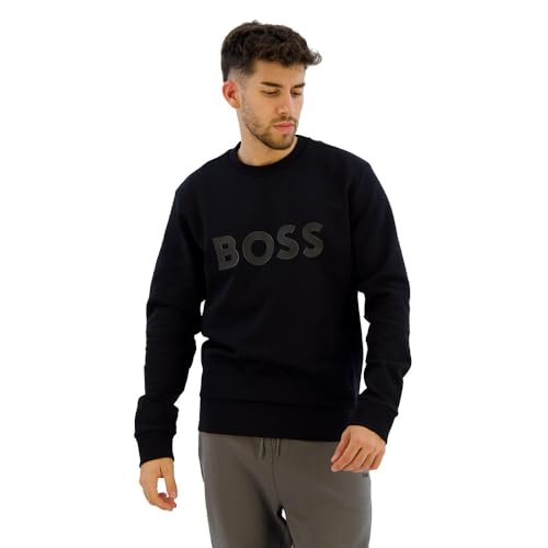 BOSS Herren Salbo Sweatshirt, Black1, S EU von BOSS