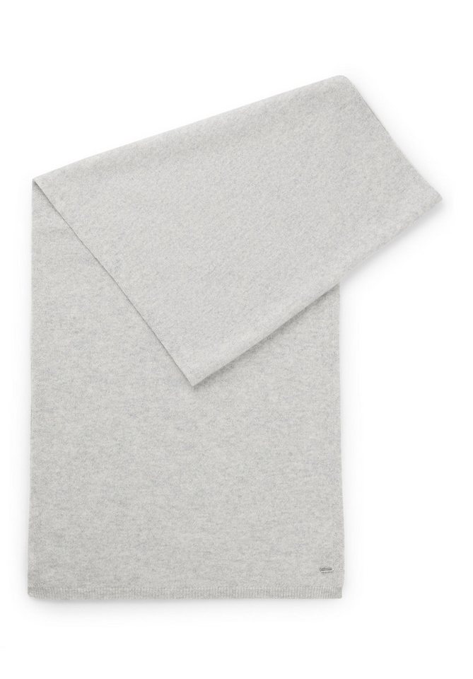 BOSS Schal aus Kaschmir mit metallener Logo-Applikation, (keine Angabe, 1-St. keine Angabe) von BOSS