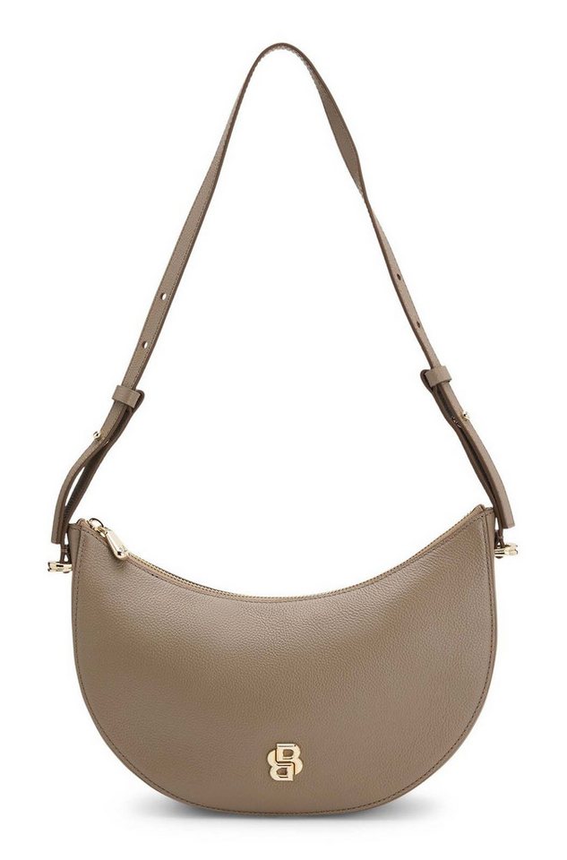 BOSS Schultertasche Halfmoon Shoulder Bag, aus echtem Rindsleder von BOSS