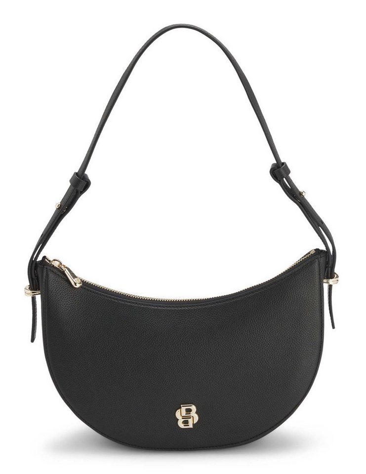 BOSS Schultertasche Halfmoon Shoulder Bag, aus echtem Rindsleder von BOSS