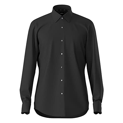 BOSS Slim Fit Hemd Hank Langarm New Kent Kragen anthrazit Größe 39 BOSS Slim Fit Hemd Hank Langarm New Kent Kragen anthrazit Größe 39 von BOSS