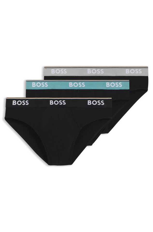 BOSS Slip Brief 3P Power (Packung, 3-St) mit BOSS Schriftzug von BOSS
