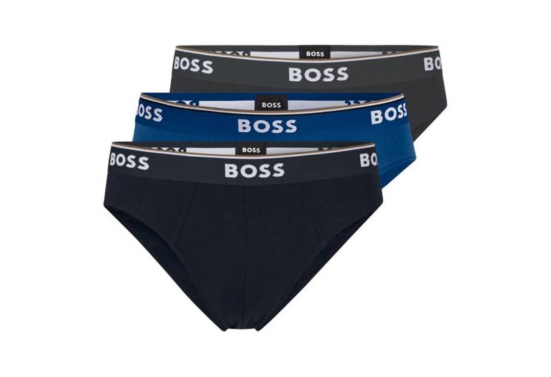 BOSS Slip Cotton Stretch (3-St) mit umlaufend eingewebtem Markenschriftzug von BOSS
