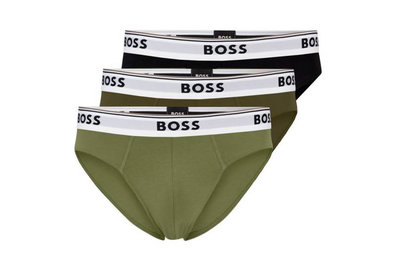 BOSS Slip Cotton Stretch (3-St) mit umlaufend eingewebtem Markenschriftzug von BOSS