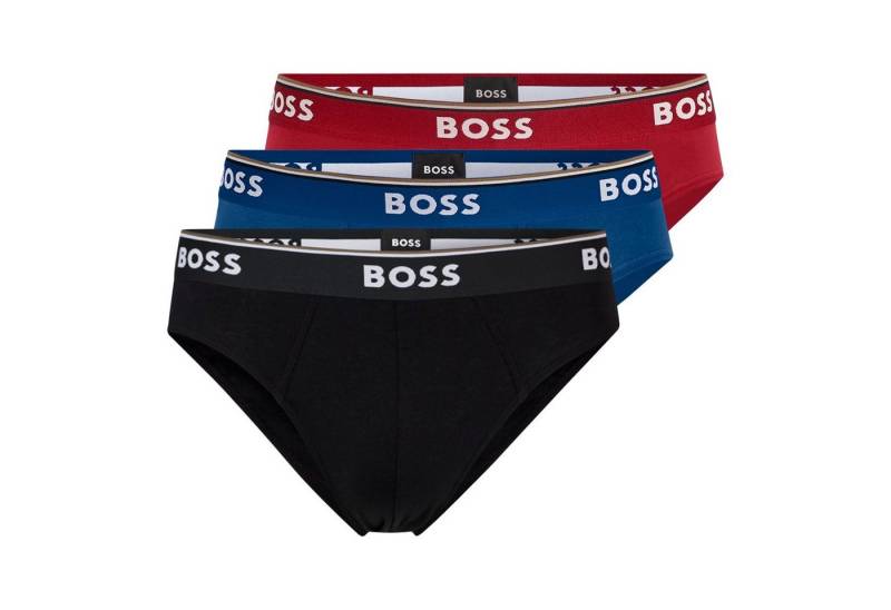 BOSS Slip Cotton Stretch (3-St) mit umlaufend eingewebtem Markenschriftzug von BOSS