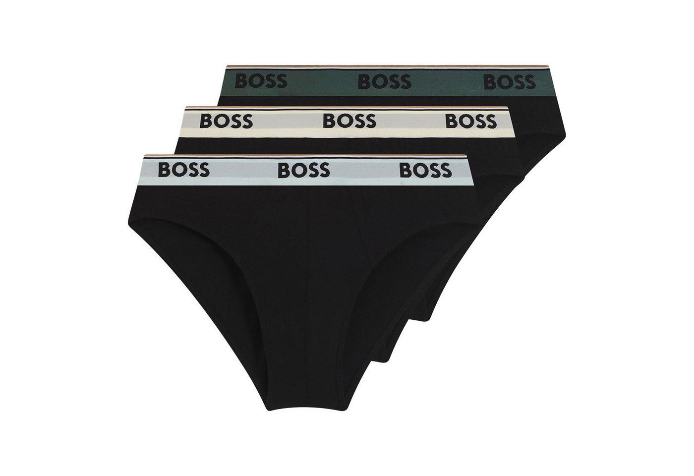 BOSS Slip Cotton Stretch (3-St) mit umlaufend eingewebtem Markenschriftzug von BOSS
