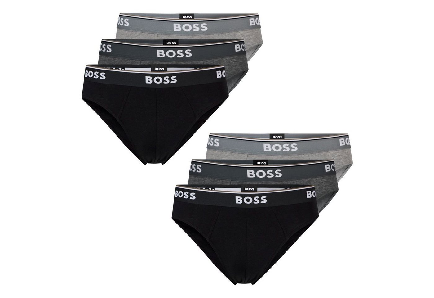 BOSS Slip Cotton Stretch (6-St) mit umlaufend eingewebtem Markenschriftzug von BOSS