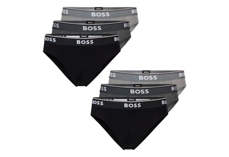 BOSS Slip Cotton Stretch (6-St) mit umlaufend eingewebtem Markenschriftzug von BOSS