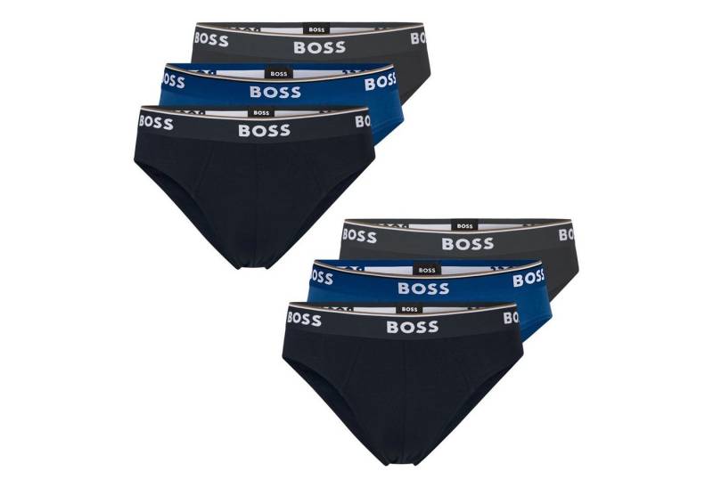 BOSS Slip Cotton Stretch (6-St) mit umlaufend eingewebtem Markenschriftzug von BOSS