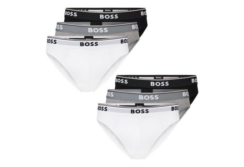BOSS Slip Cotton Stretch (6-St) mit umlaufend eingewebtem Markenschriftzug von BOSS