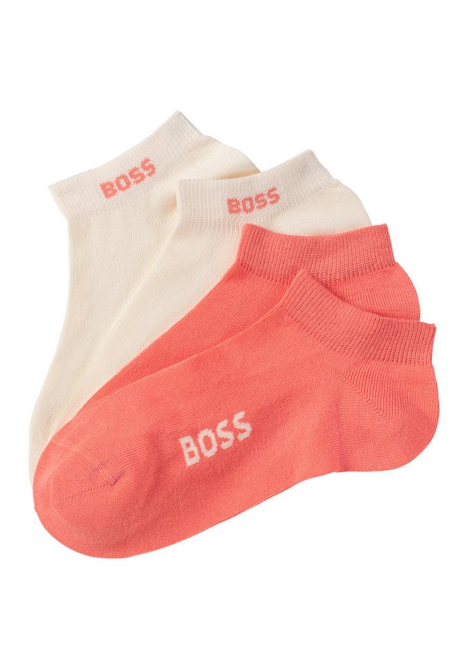 BOSS Sneakersocken 2P AS Logo CC W (Packung, 2-Paar, 2er Pack) mit Logoschriftzug von BOSS