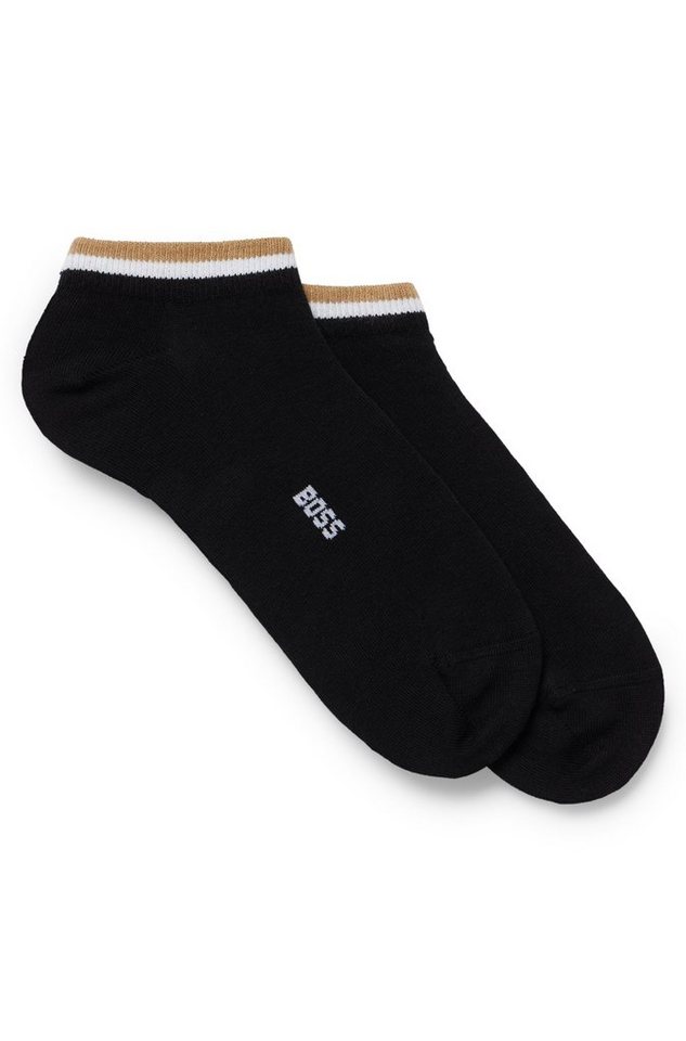 BOSS Sneakersocken 2P AS Uni stripe CC (Packung, 2er) mit geringeltem Abschluss von BOSS