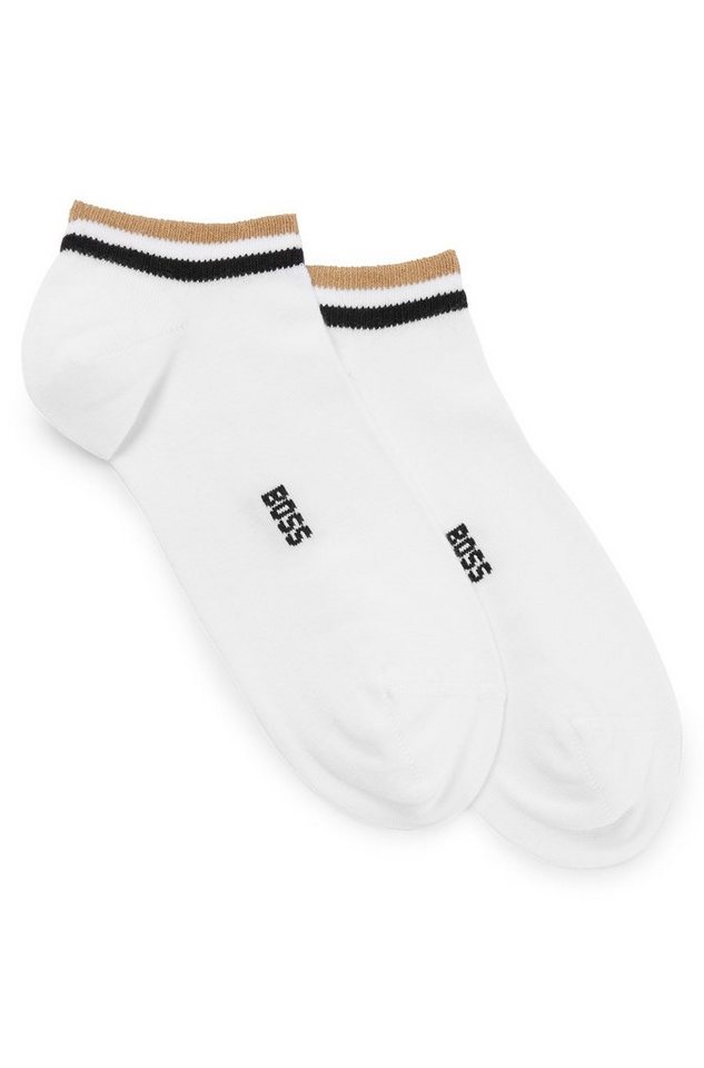 BOSS Sneakersocken 2P AS Uni stripe CC (Packung, 2er) mit geringeltem Abschluss von BOSS