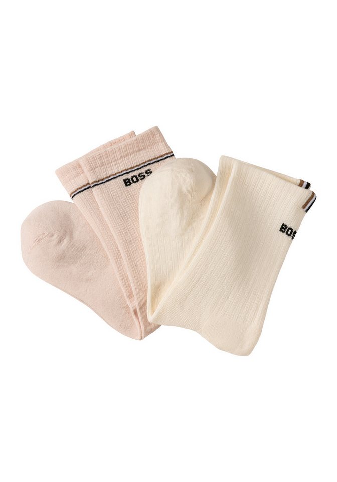 BOSS Socken 2P QS Iconic CC W (Packung, 2-Paar, 2er) mit BOSS-Logoschriftzug von BOSS