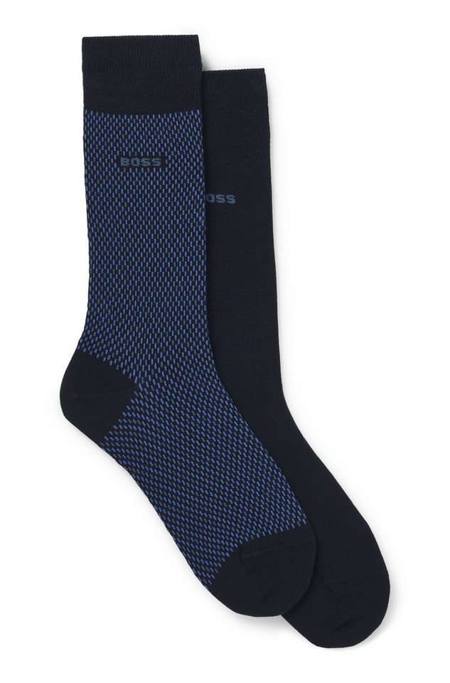 BOSS Socken 2P RS Minipattern CC (Packung, 2er Pack) mit BOSS Schriftzug von BOSS