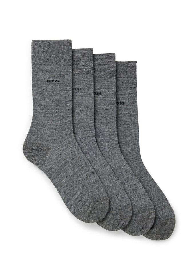 BOSS Socken 2P RS Uni WO (Packung, 2-Paar, 2er Pack) mit eingesticktem Markenlogo von BOSS