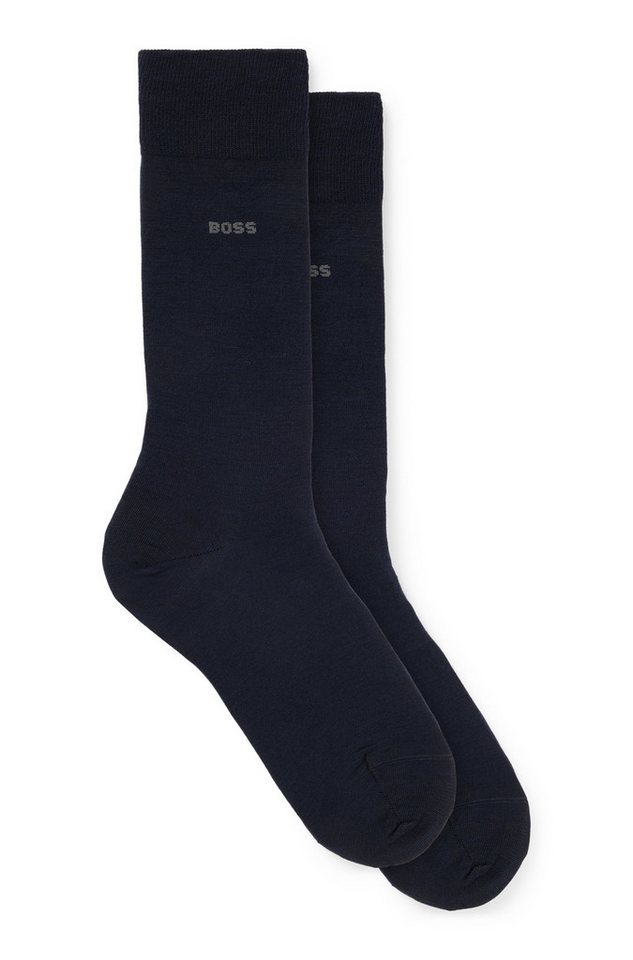 BOSS Socken 2P RS Uni WO (Packung, 2er Pack) mit eingesticktem Markenlogo von BOSS