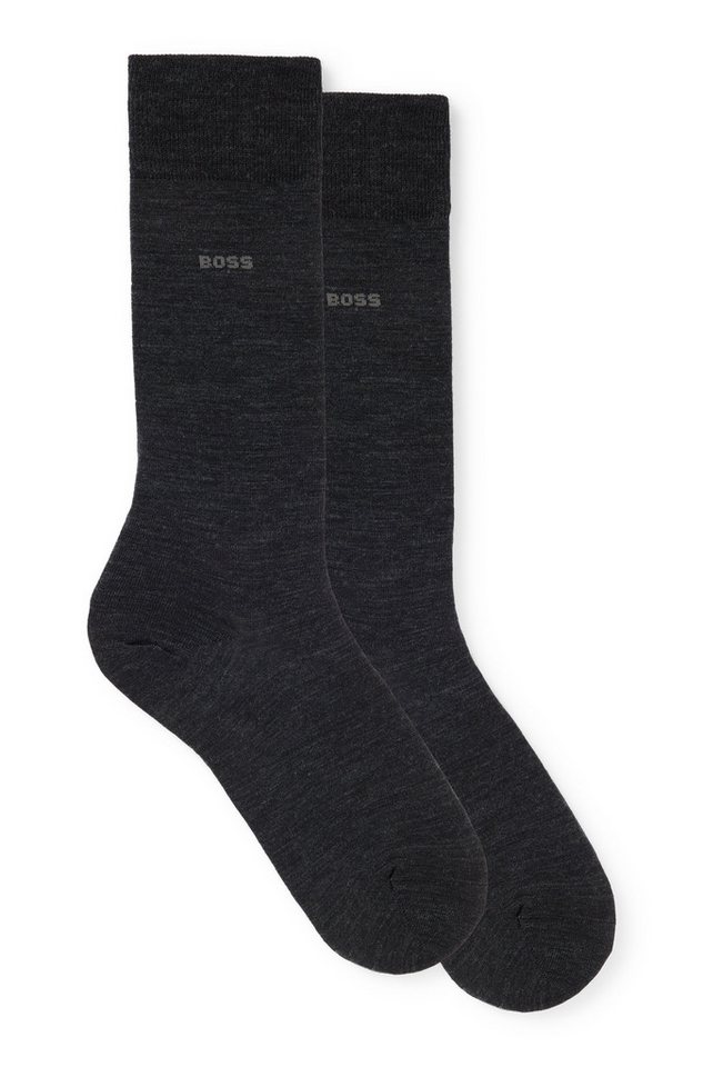 BOSS Socken 2P RS Uni WO (Packung, 2-Paar, 2er Pack) mit eingesticktem Markenlogo von BOSS