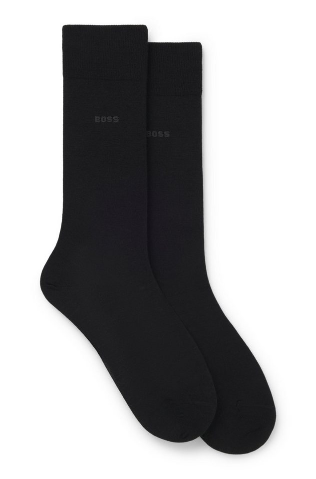 BOSS Socken 2P RS Uni WO (Packung, 2er Pack) mit eingesticktem Markenlogo von BOSS