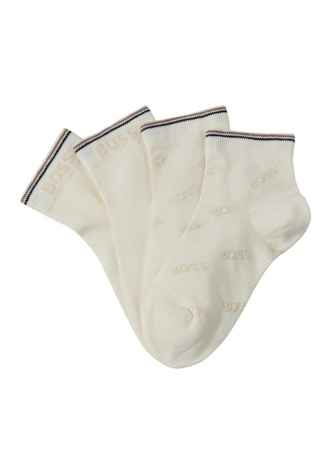 BOSS Socken 2P SH Logo CC W (Packung, 2-Paar, 2er Pack) mit Kontraststreifen von BOSS
