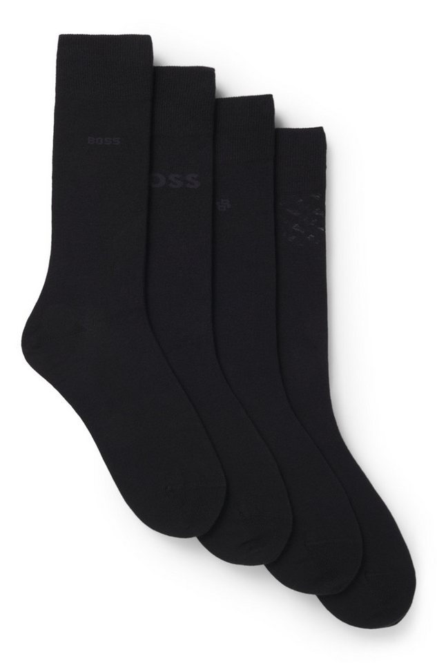 BOSS Socken 4PRSGiftset IconicCC Neuheit, verstärkte Zehen- und Fersenpartie von BOSS