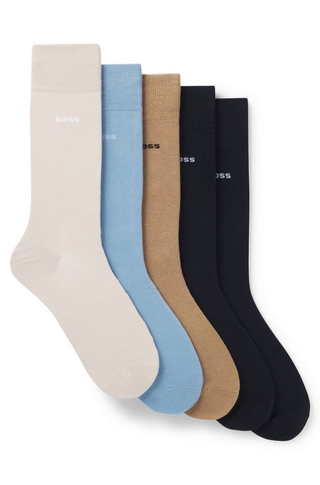 BOSS Socken 5P Uni Color CC (5-Paar) in klassischer Unifarbe von BOSS
