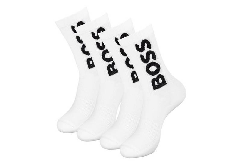 BOSS Langsocken QS Rib Logo CC (2-Paar) mit großem BOSS Logo von BOSS