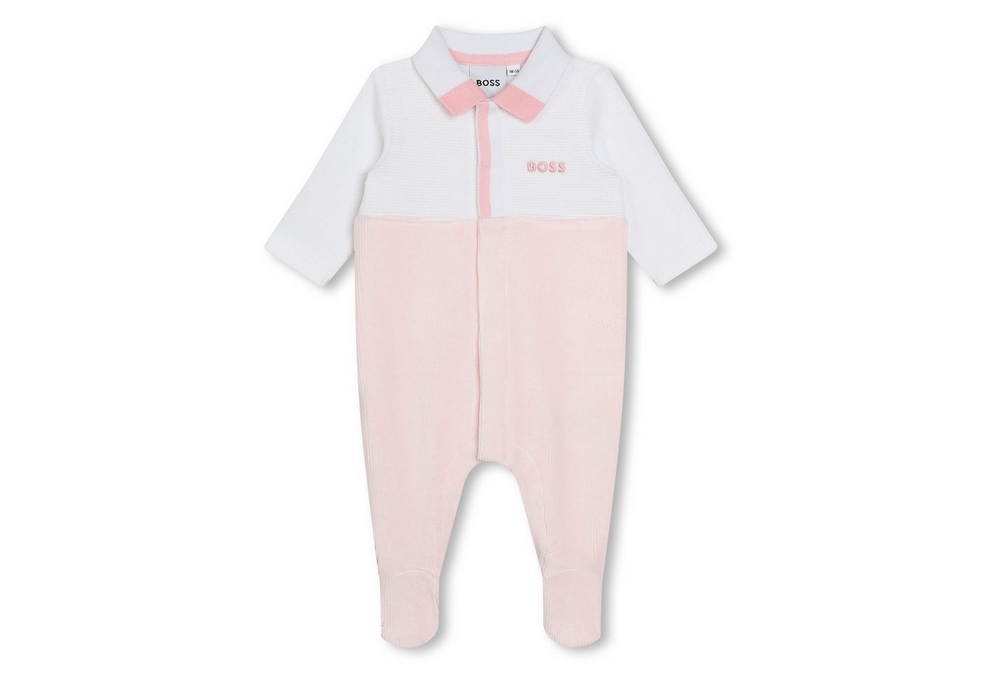 BOSS Strampler BOSS Baby Samt-Pyjama zweifarbig, Gr. 3-12 Monate von BOSS