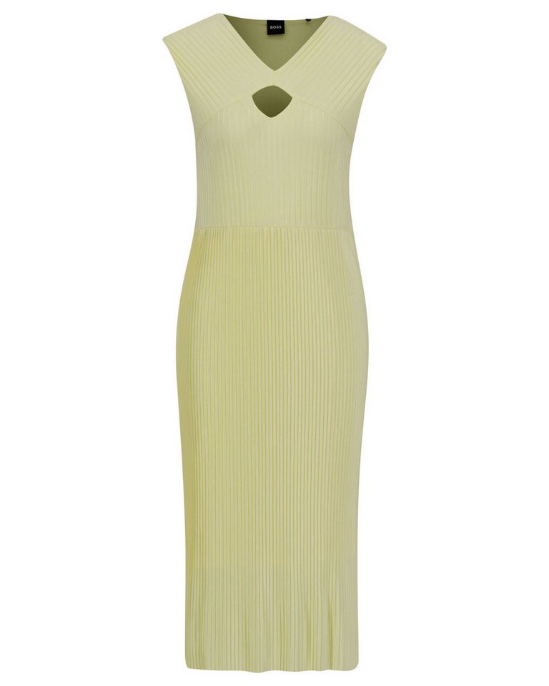 BOSS Strickkleid Damen Plissee-Kleid EXOA (1-tlg) von BOSS
