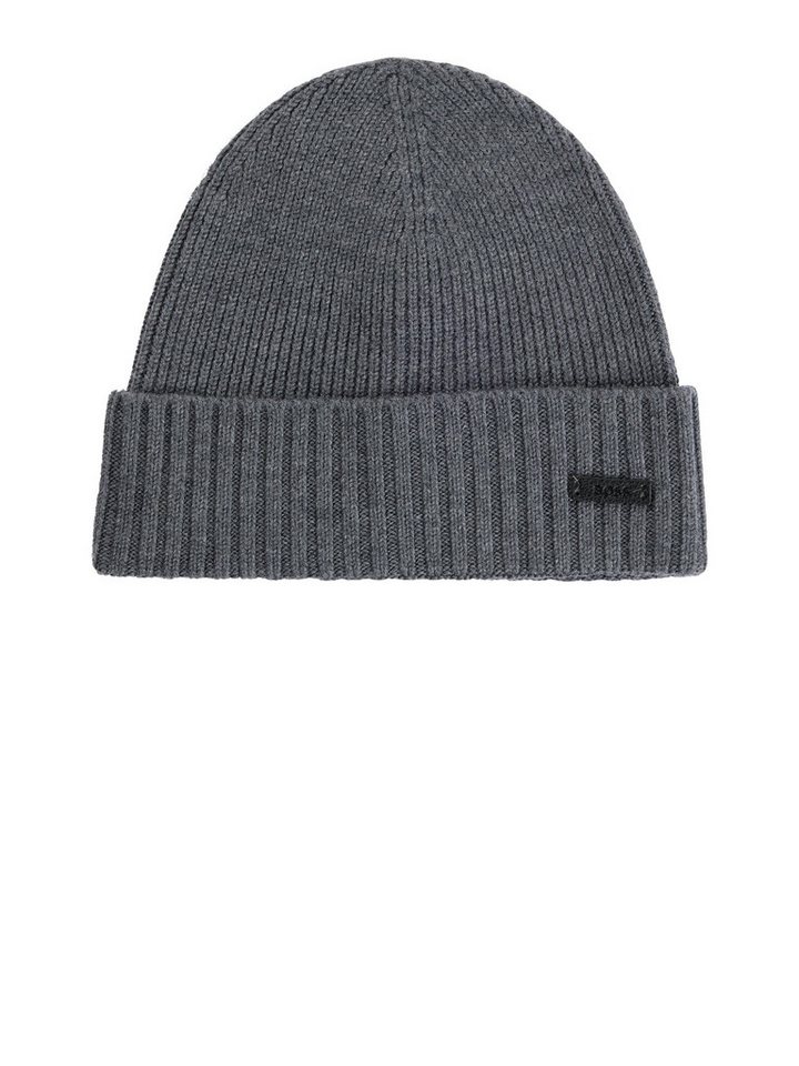 BOSS Strickmütze Fati aus gerippter Schurwolle (keine Angabe, 1-St) von BOSS