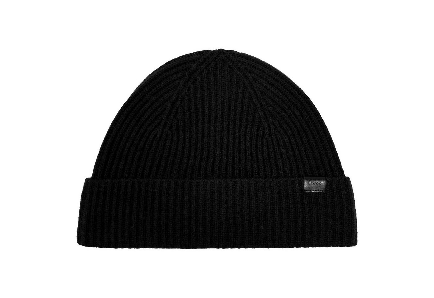 BOSS Strickmütze Filippo mit Markenpatch von BOSS