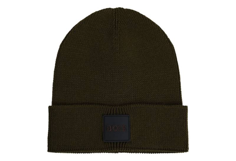 BOSS Strickmütze Foxxy R mit aufgesticktem Markenpatch von BOSS