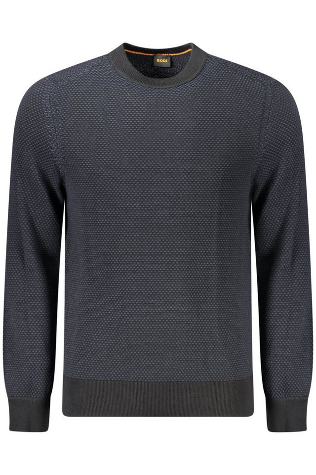 BOSS Strickpullover Eleganter schwarzer Herrenpullover mit kontrastierenden Details BOSS Strickpullover Eleganter schwarzer Herrenpullover mit kontrastierenden Details von BOSS