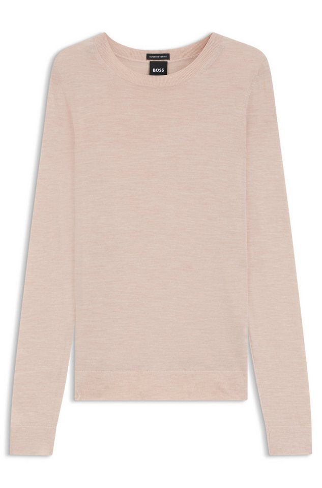 BOSS Strickpullover Sweatshirt Ferpina mit Meliertenmuster - Slim Fit von BOSS