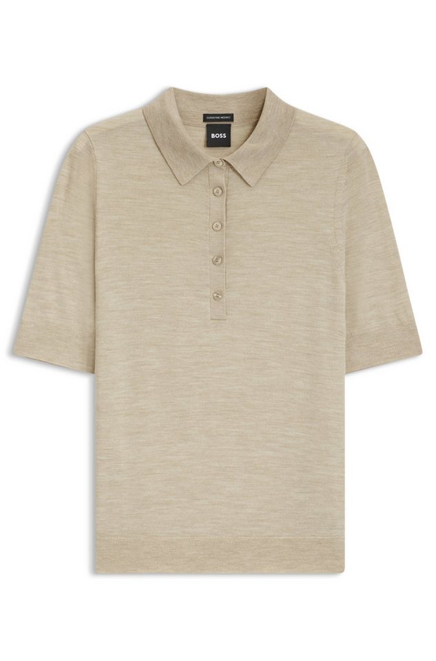 BOSS Strickpullover Poloshirt Fidenka - Regular Fit von BOSS