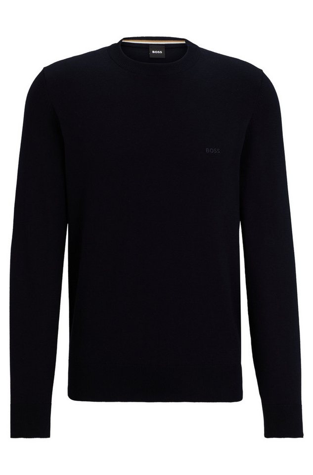 BOSS Strickpullover Sweatshirt mit Logo-Stick Pacas - Regular Fit von BOSS