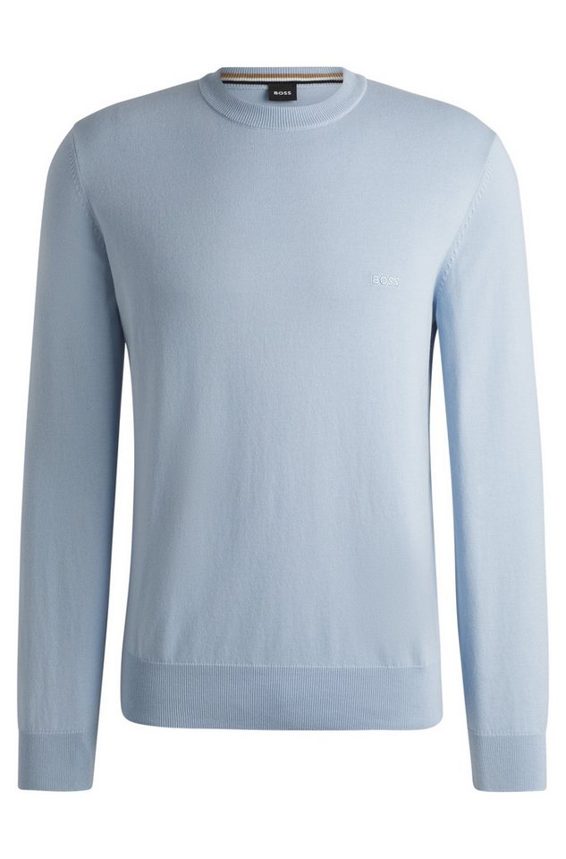BOSS Strickpullover Sweatshirt mit Logo-Stick Pacas - Regular Fit von BOSS