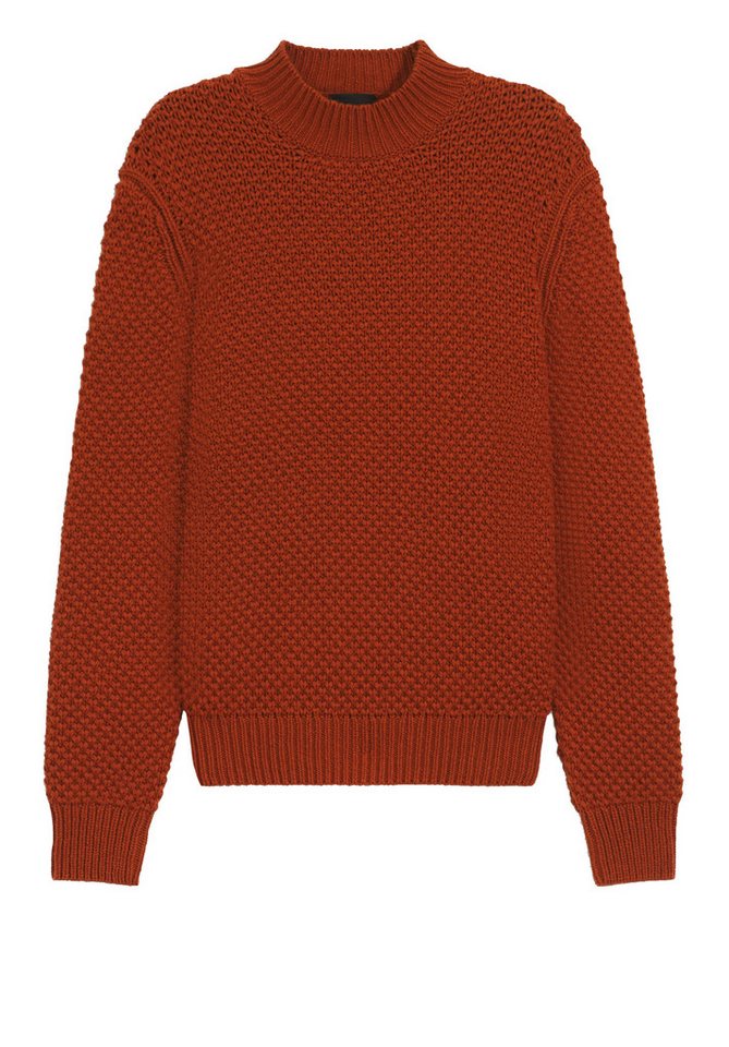 BOSS Strickpullover aus Schurwolle mit strukturiertem Strickmuster (1-tlg) von BOSS