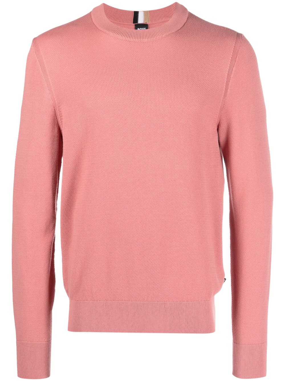 BOSS Strickpullover mit Rundhalsausschnitt - Rosa von BOSS