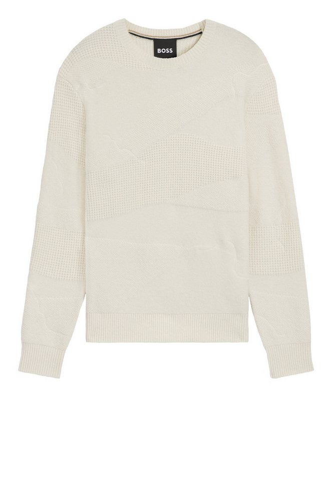 BOSS Strickpullover mit strukturiertem Muster (1-tlg) von BOSS