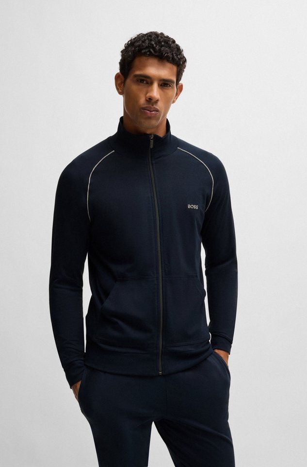 BOSS Sweatjacke Mix&Match Jacket Z mit Kontrastnaht am Ärmel von BOSS