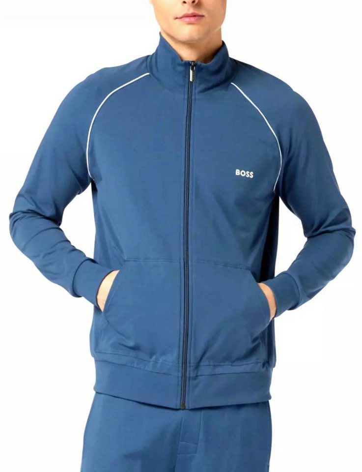 BOSS Sweatjacke Dünne Reißverschlussjacke Sweatshirt Sweat Jacke Weiches, atmungsaktives und elastisches Jersey von BOSS