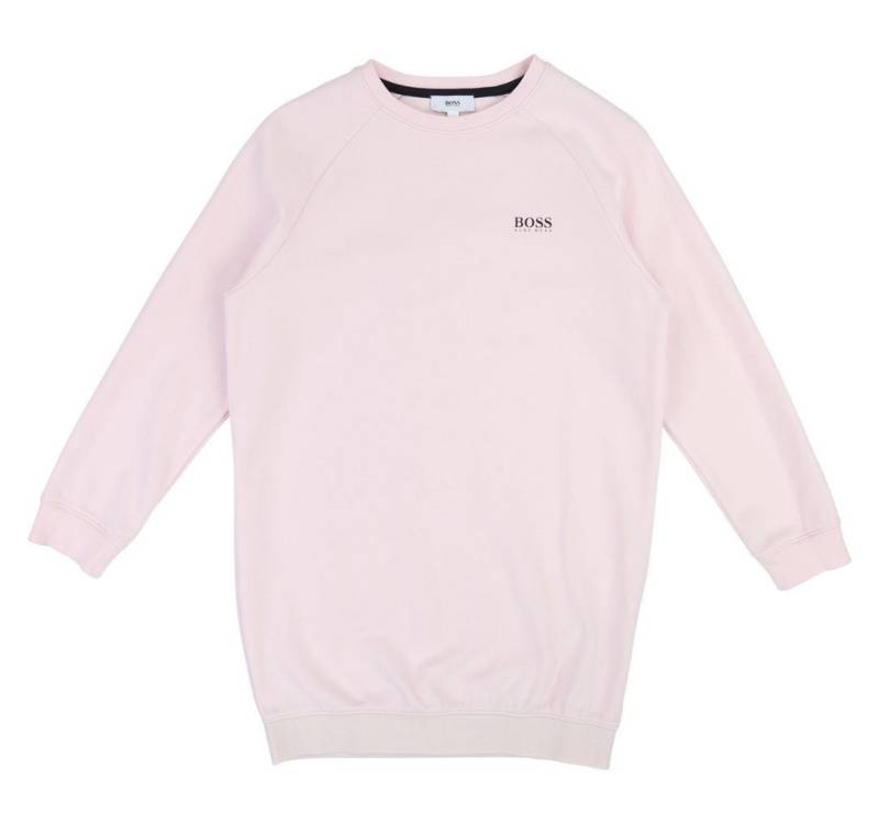 Boss Kidswear Sweatkleid Boss Kidswear Designer Mädchen Kleid aus Sweatshirtstoff rosa von Boss Kidswear