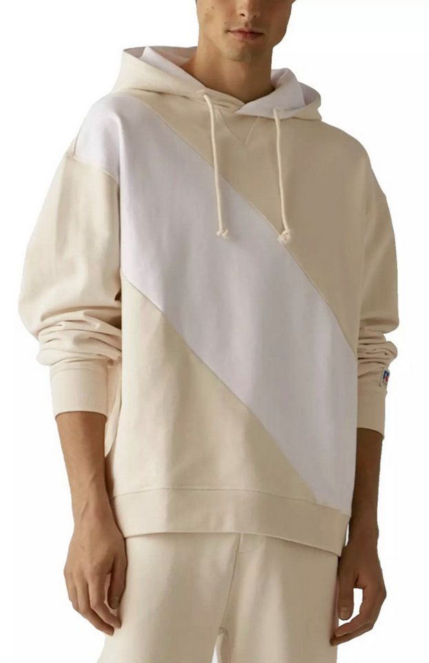 BOSS Kapuzensweatshirt X Russell Athletic Zusammenarbeit Hoodie Kängurutasche, gerippte Abschlüsse und ein Markenlogo-Patch von BOSS