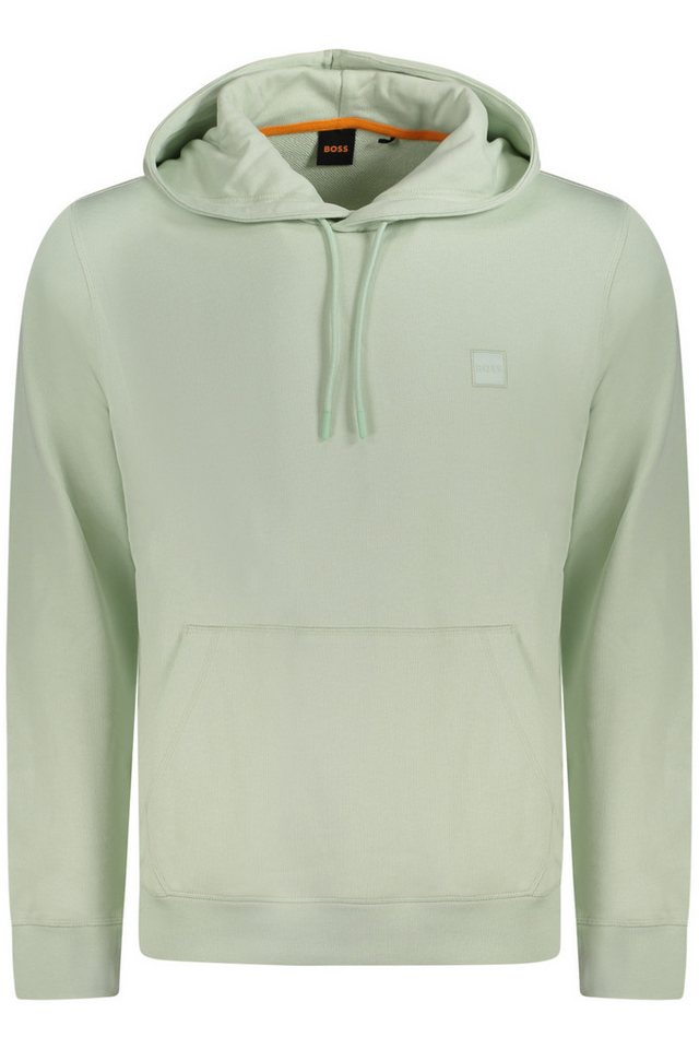 BOSS Sweatshirt Grünes Langarm-Kapuzenpullover für Herren mit von BOSS