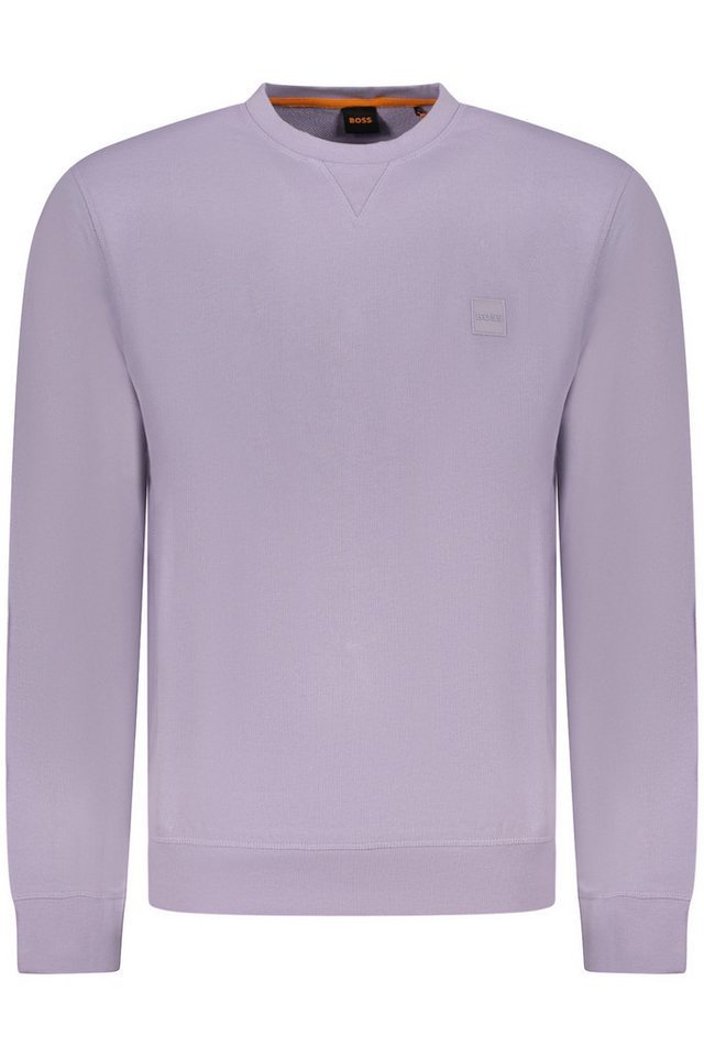 BOSS Sweatshirt Lila Herrenpullover: Langarm-Sweatshirt mit BOSS Sweatshirt Lila Herrenpullover: Langarm-Sweatshirt mit von BOSS
