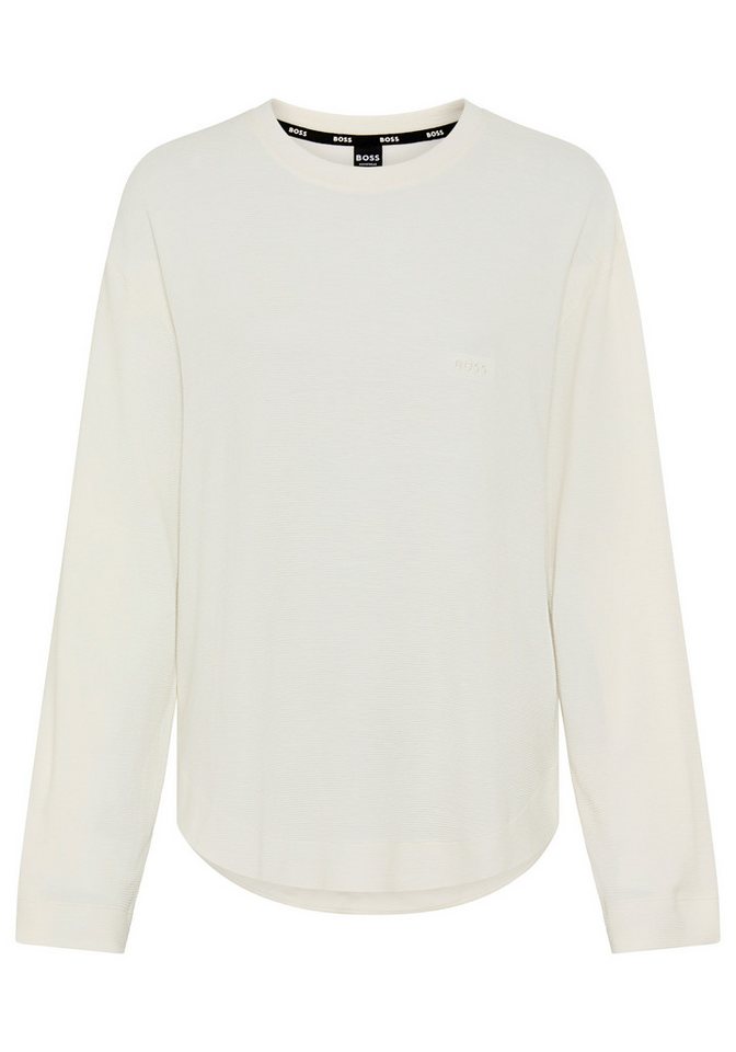 BOSS Sweatshirt Ottoman Rundhalsausschnitt, regular fit, Logoschriftzug von BOSS