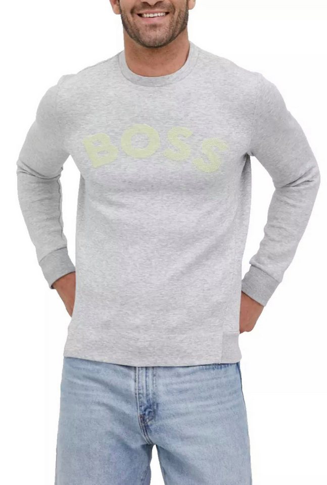 BOSS Sweatshirt Salbo Pixel Sweater Pullover Auffälliges, pixelliertes BOSS-Logo auf der Brust von BOSS